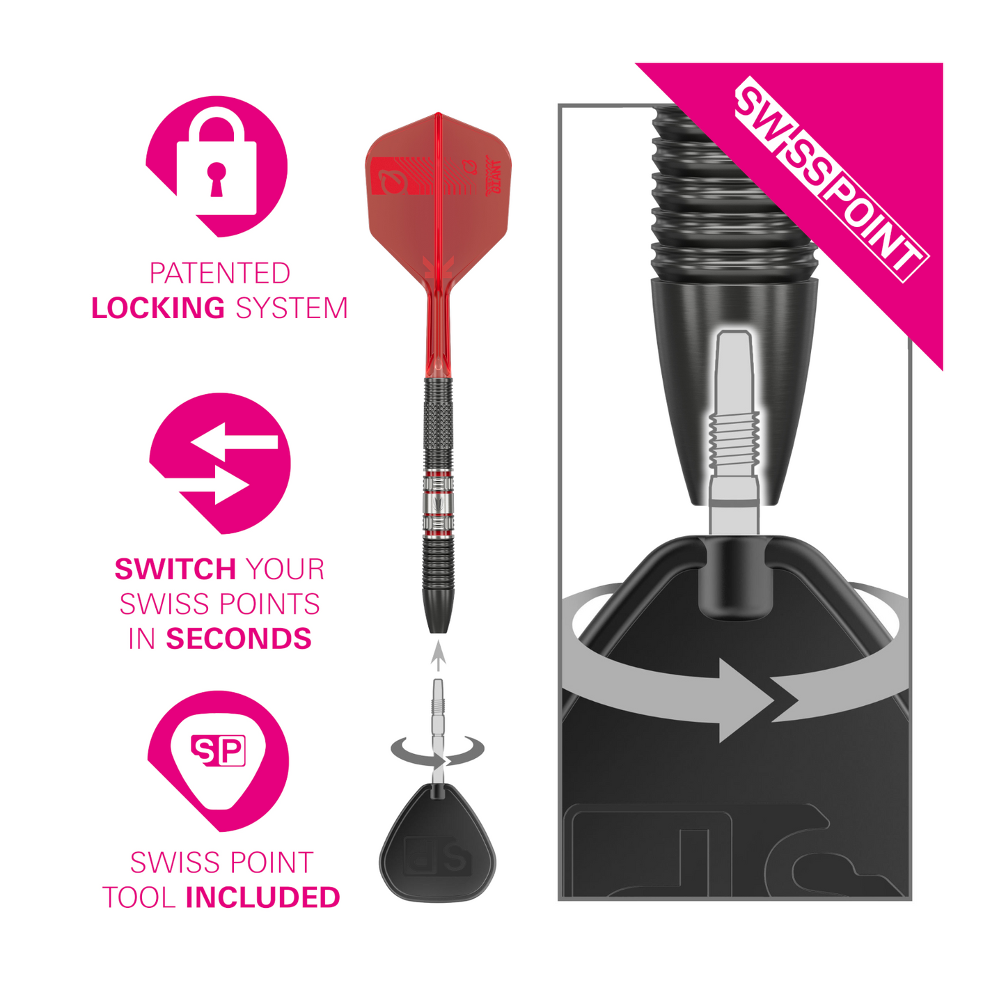 Steeldart TARGET GABRIEL CLEMENS 95K Swiss Point