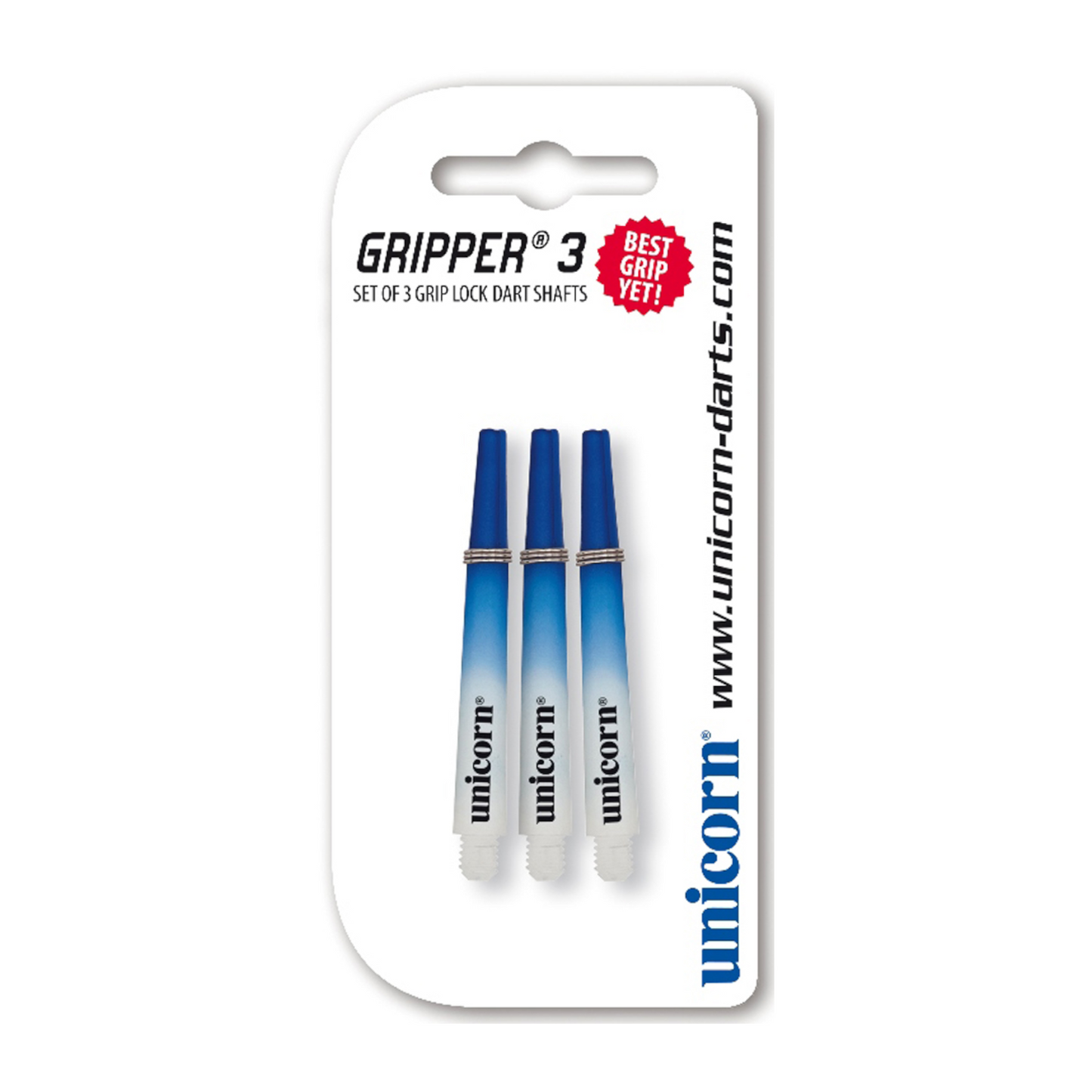 Dart Shaft UNICORN Gripper 3 Two-Tone Blue Medium 5er Pack