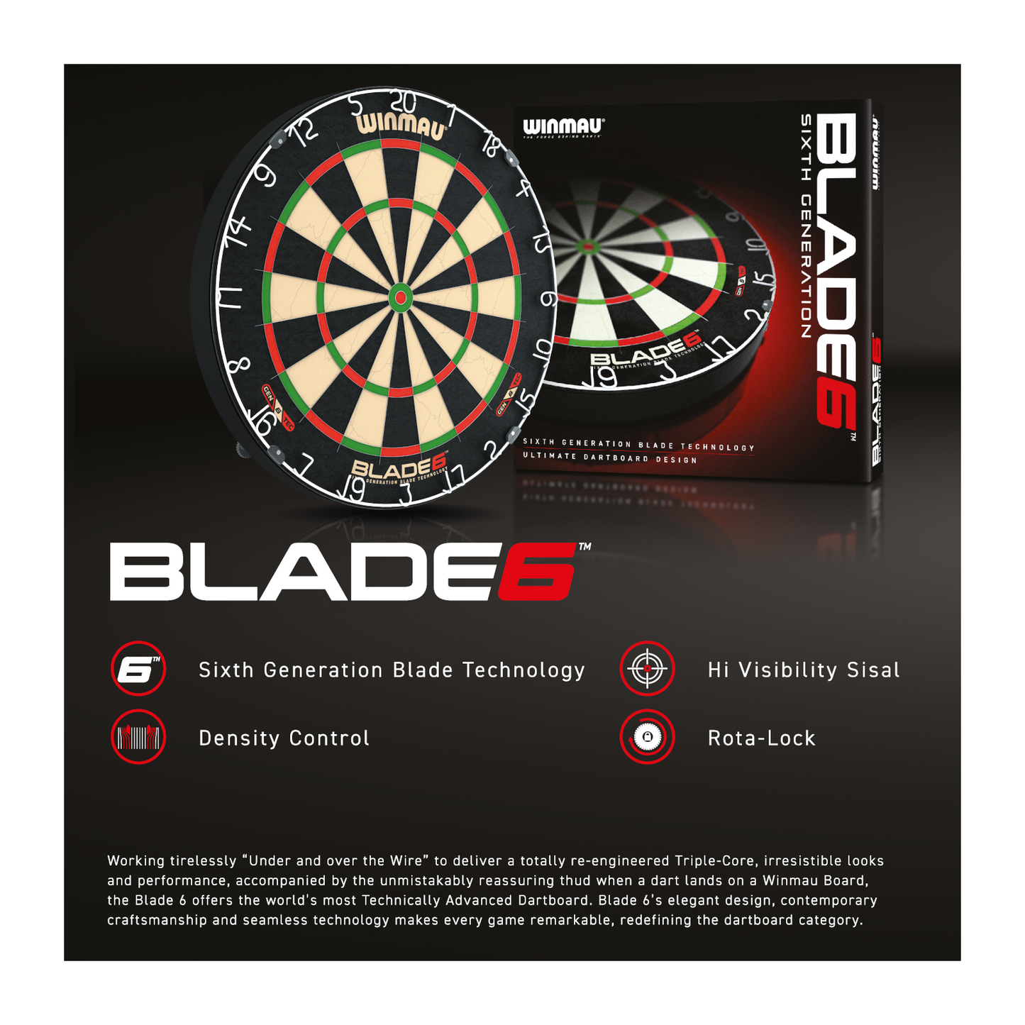 Dartboard WINMAU Blade 6