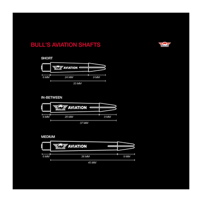 Dart Shaft Bull's Aviation Shaft Black