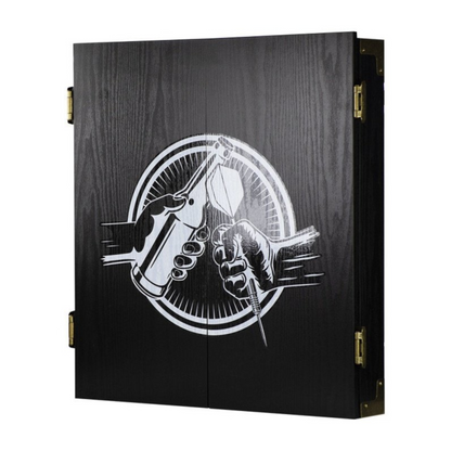 Dart Zubehör BULL'S Beer and Darts Classic Cabinet Wood Black