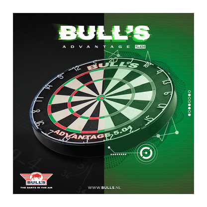 Dartboard Bull's Advantage 501 incl. Clickfix Bracket