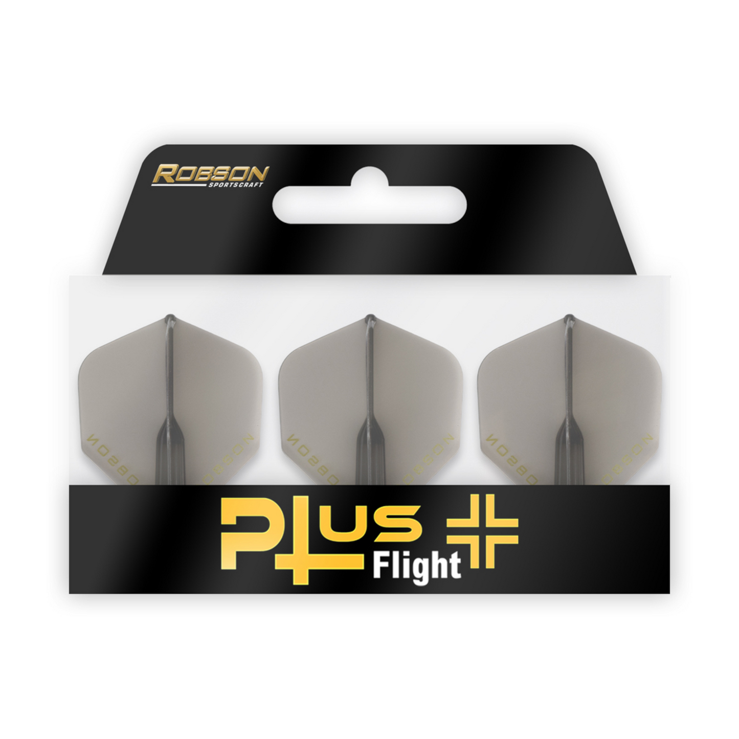 Dart Flight Robson Plus Flight No.2 Crystal Clear Black