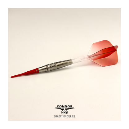 Dart Flights CONDOR AXE Gradiation  Red Clear Small