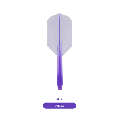 Dart Flights CONDOR Plain (Zero Stress) Clear Purple Slim