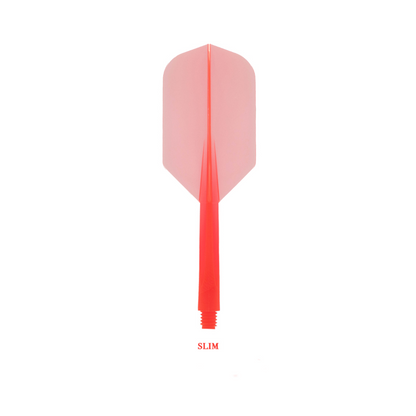 Dart Flights CONDOR Plain (Zero Stress) Clear Red Slim
