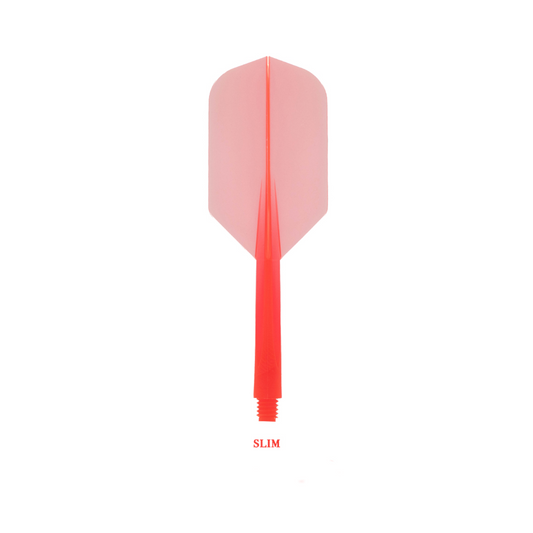 Dart Flights CONDOR Plain (Zero Stress) Clear Red Slim