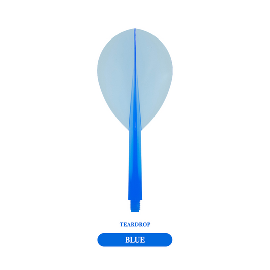 Dart Flights CONDOR Plain (Zero Stress) Clear Blue Teardrop