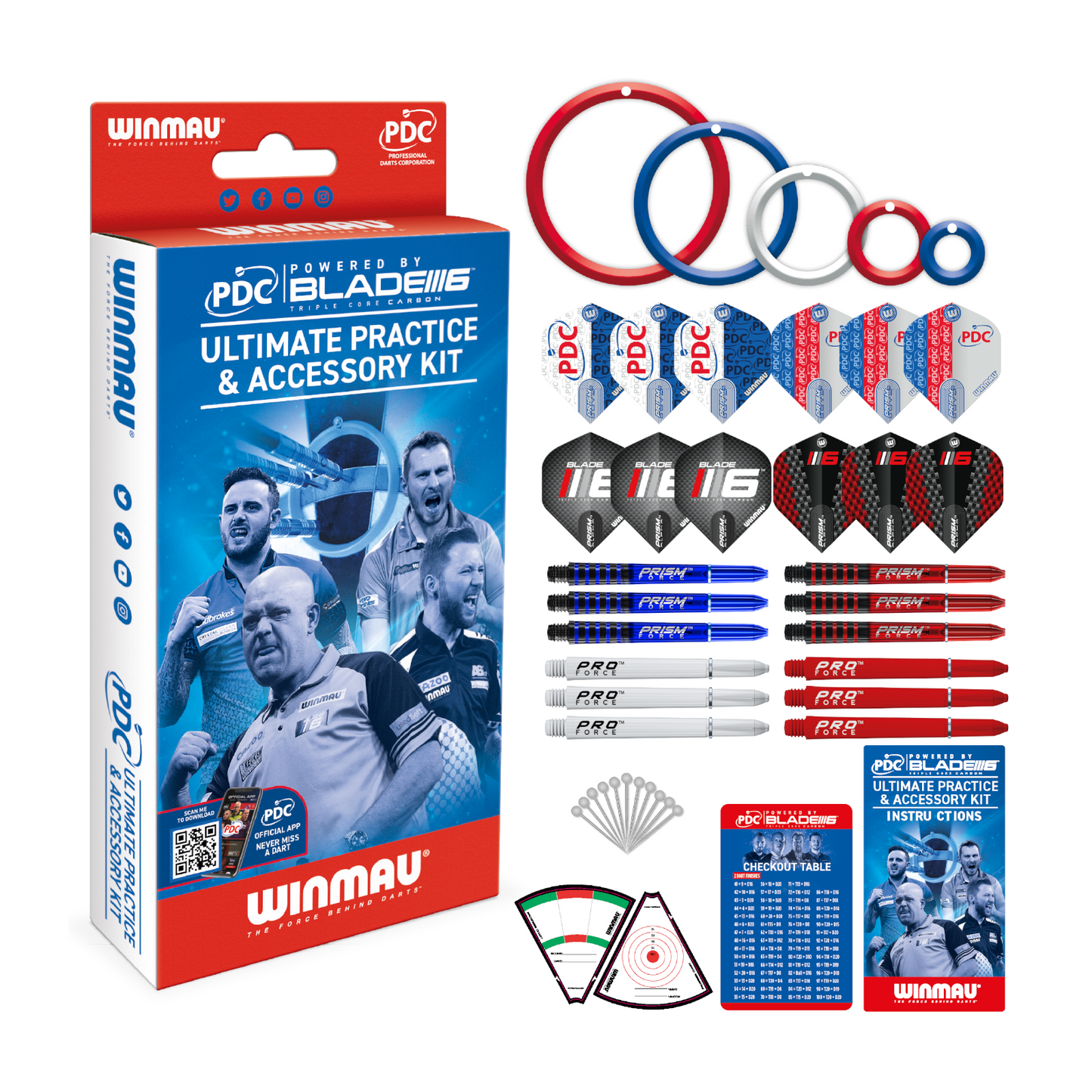 Dart Zubehör WINMAU PDC Ultimate Übungs- und Zubehör-Kit