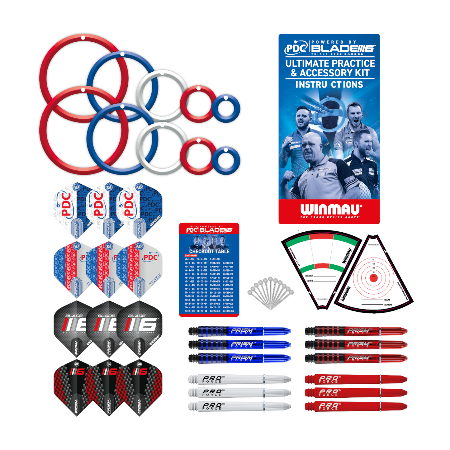 Dart Zubehör WINMAU PDC Ultimate Übungs- und Zubehör-Kit