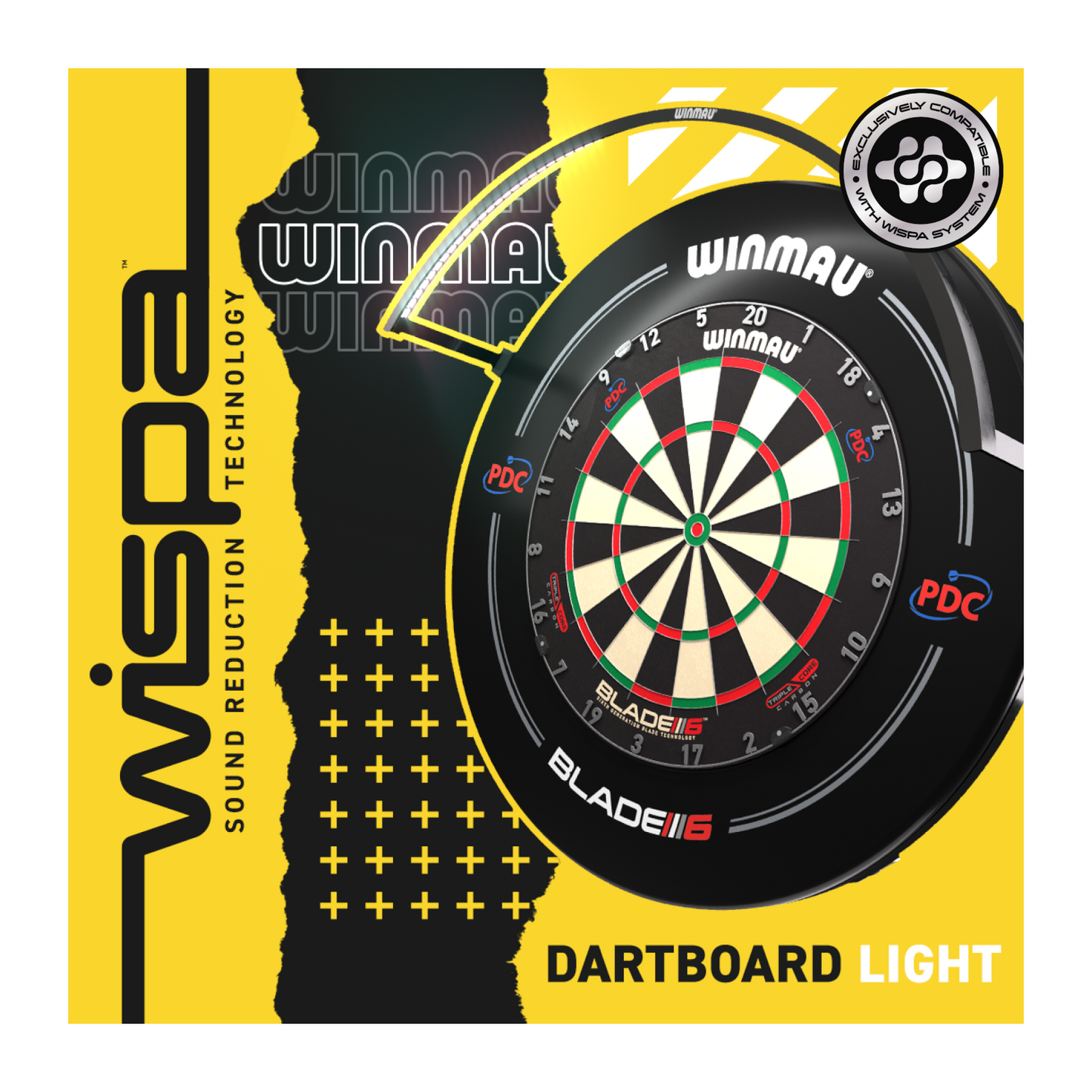 Dartboard Beleuchtung WINMAU Wispa