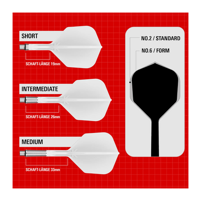 Dart Flights Target K-Shift Clear No.6