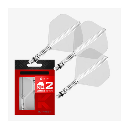 Dart Flights Target K-Shift Clear No.2