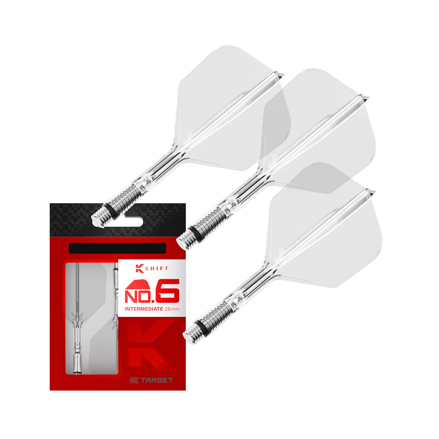 Dart Flights Target K-Shift Clear No.6