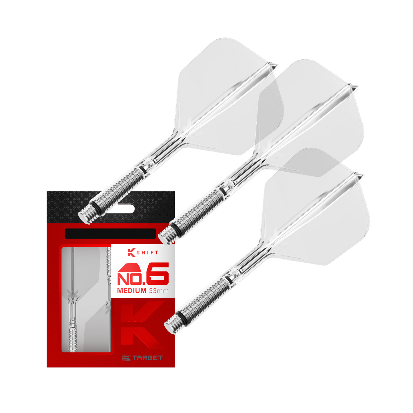 Dart Flights Target K-Shift Clear No.6