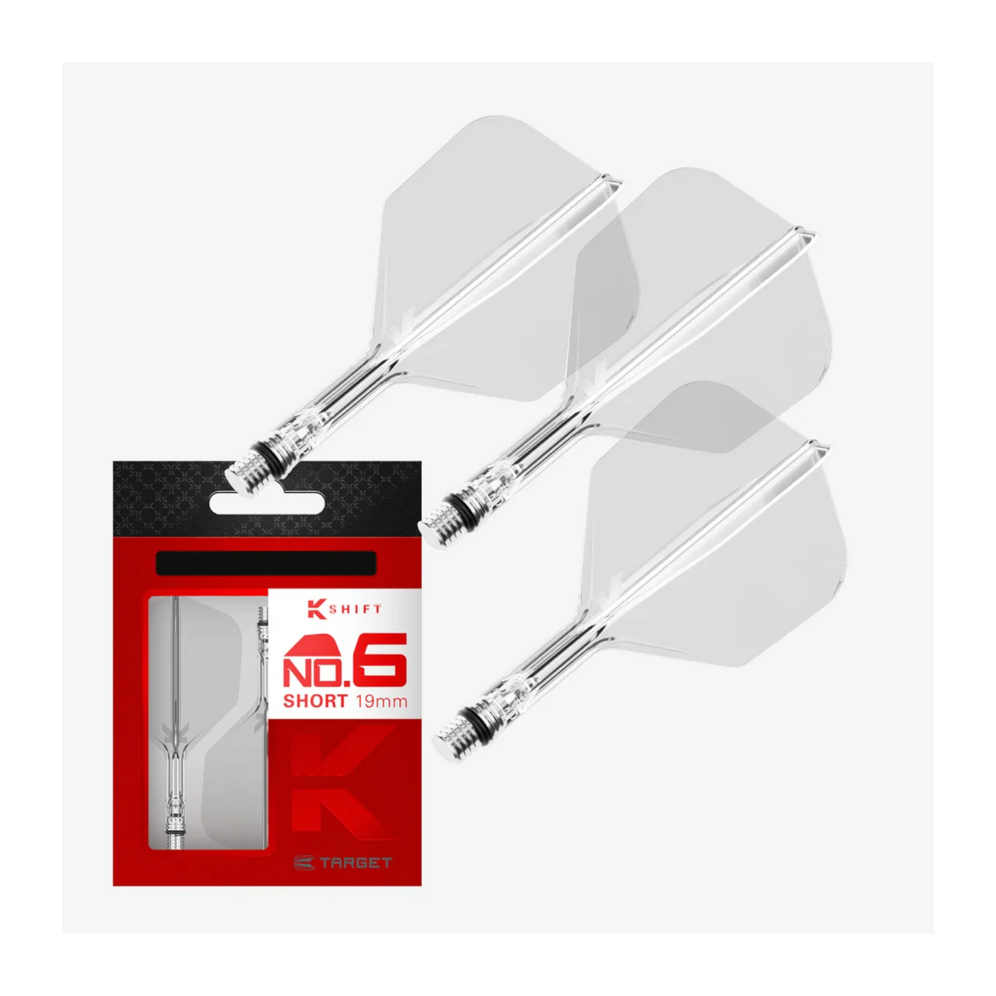 Dart Flights Target K-Shift Clear No.6