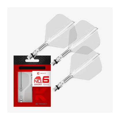 Dart Flights Target K-Shift Clear No.6