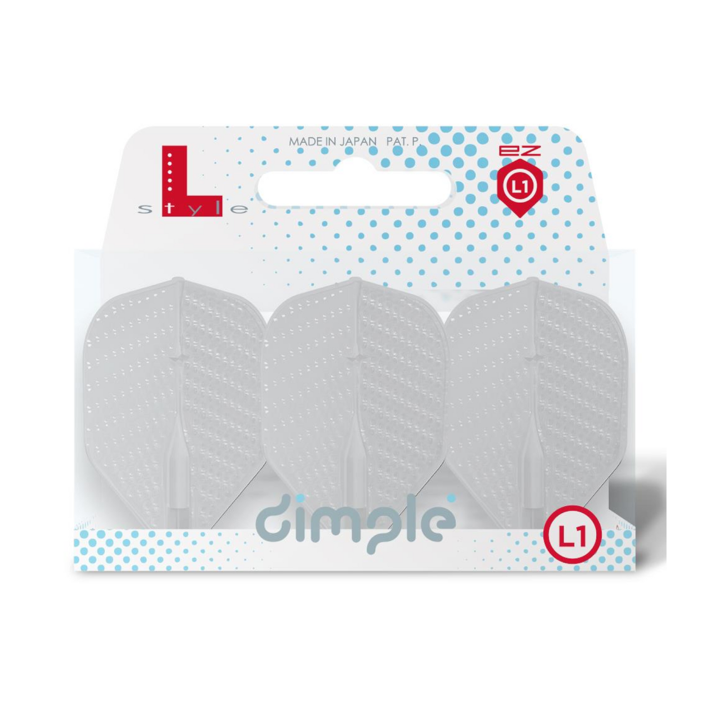 Dart Flights L-Style L1EZ DIMPLE Weiß Standard