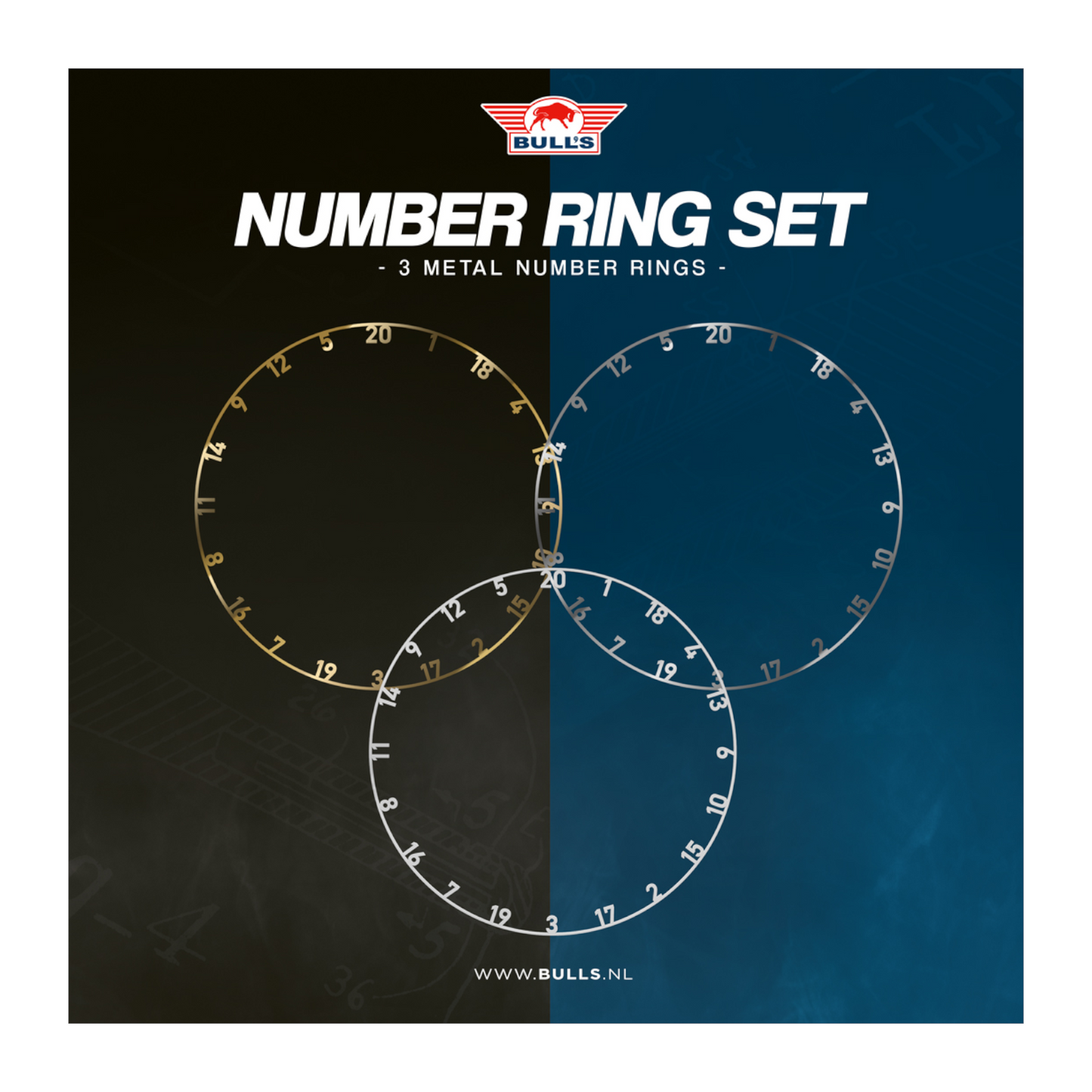 Dart Zubehör BULL'S Zahlenring 3er-Set