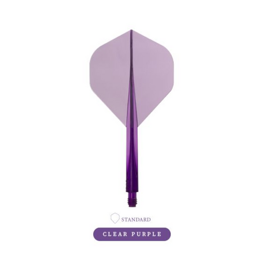 Dart Flights CONDOR Plain (Zero Stress) Clear Purple Standard