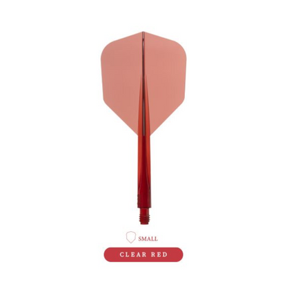 Dart Flights CONDOR Plain (Zero Stress) Clear Red Small