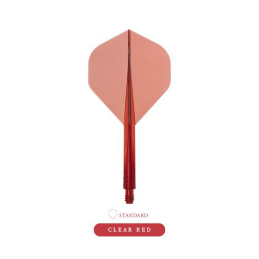Dart Flights CONDOR Plain (Zero Stress) Clear Red Standard
