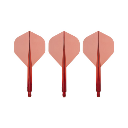 Dart Flights CONDOR Plain (Zero Stress) Clear Red Standard