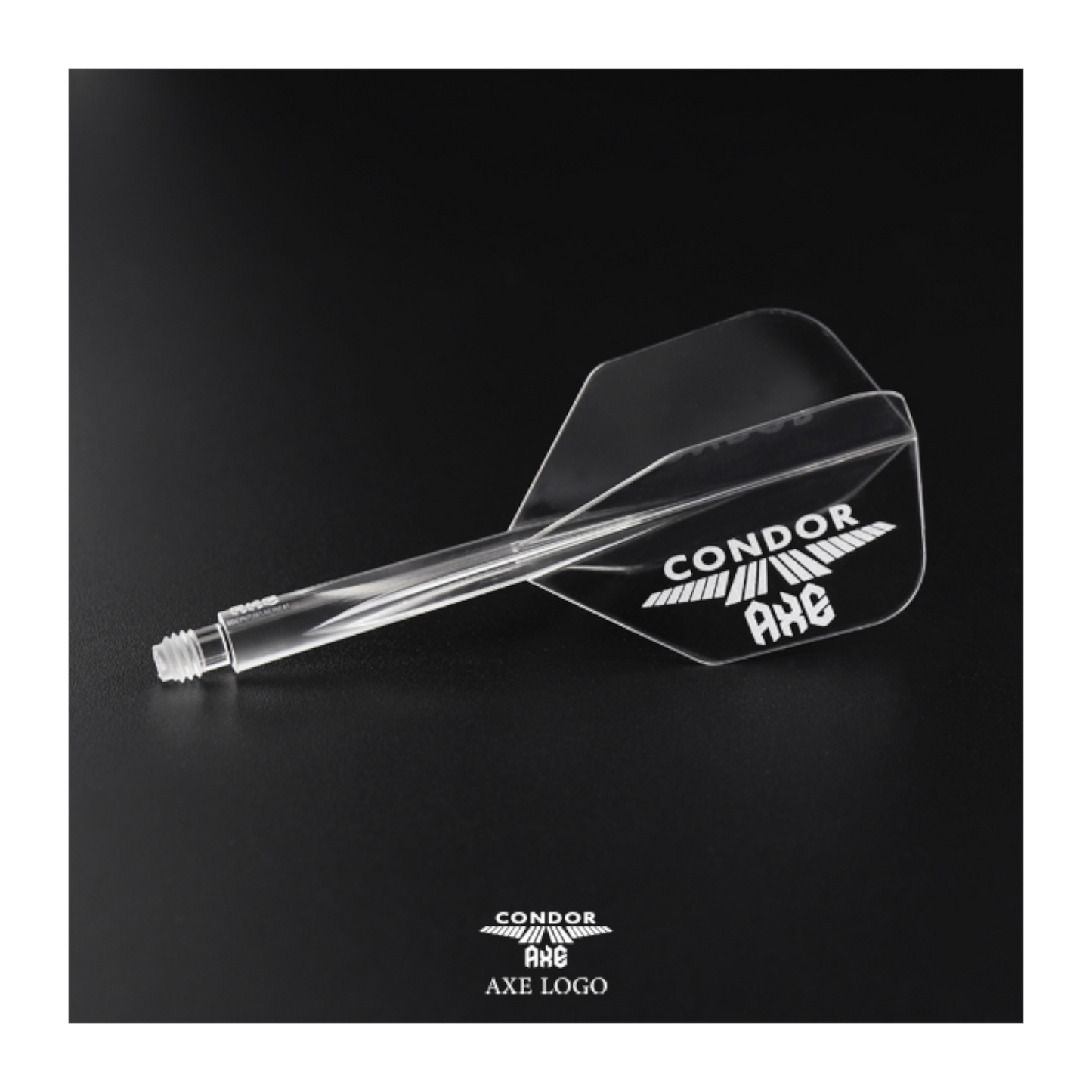 Dart Flights CONDOR AXE LOGO Clear-Silver Small