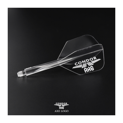Dart Flights CONDOR AXE LOGO Clear-Silver Small