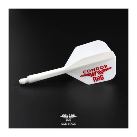 Dart Flights CONDOR AXE LOGO White-Red Small