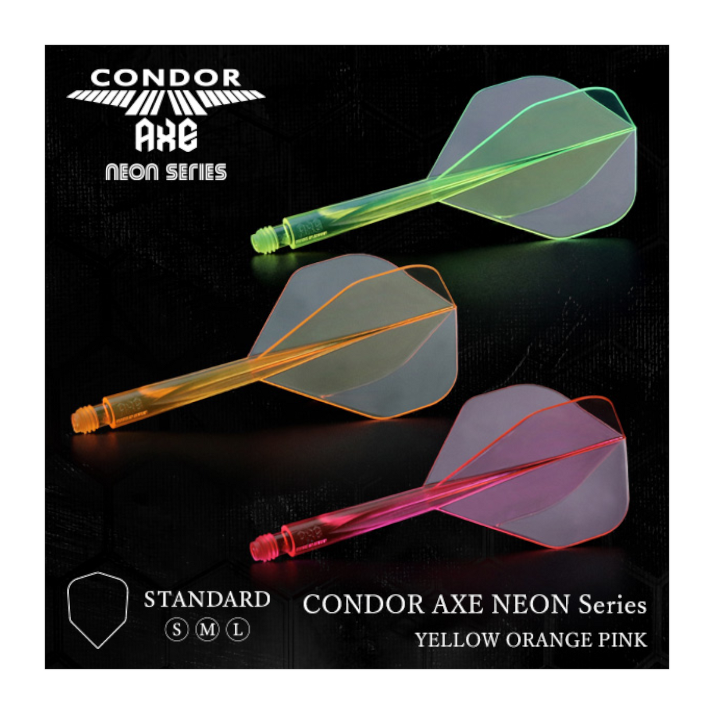 Dart Flights CONDOR AXE NEON Gelb Standard