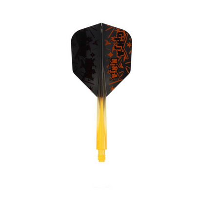 Dart Flights CONDOR AXE "Ginja Ninja" Schwarz-Orange Small