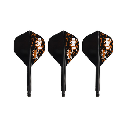 Dart Flights CONDOR AXE "Ginja Ninja" Schwarz Standard
