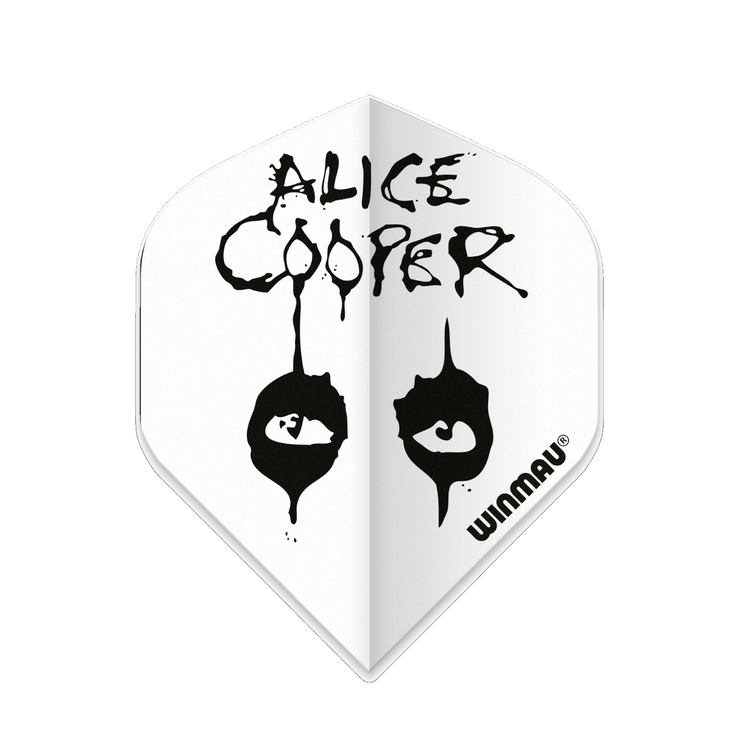 Dart Flight WINMAU Rhino Rock " Alice Cooper White Eyes"