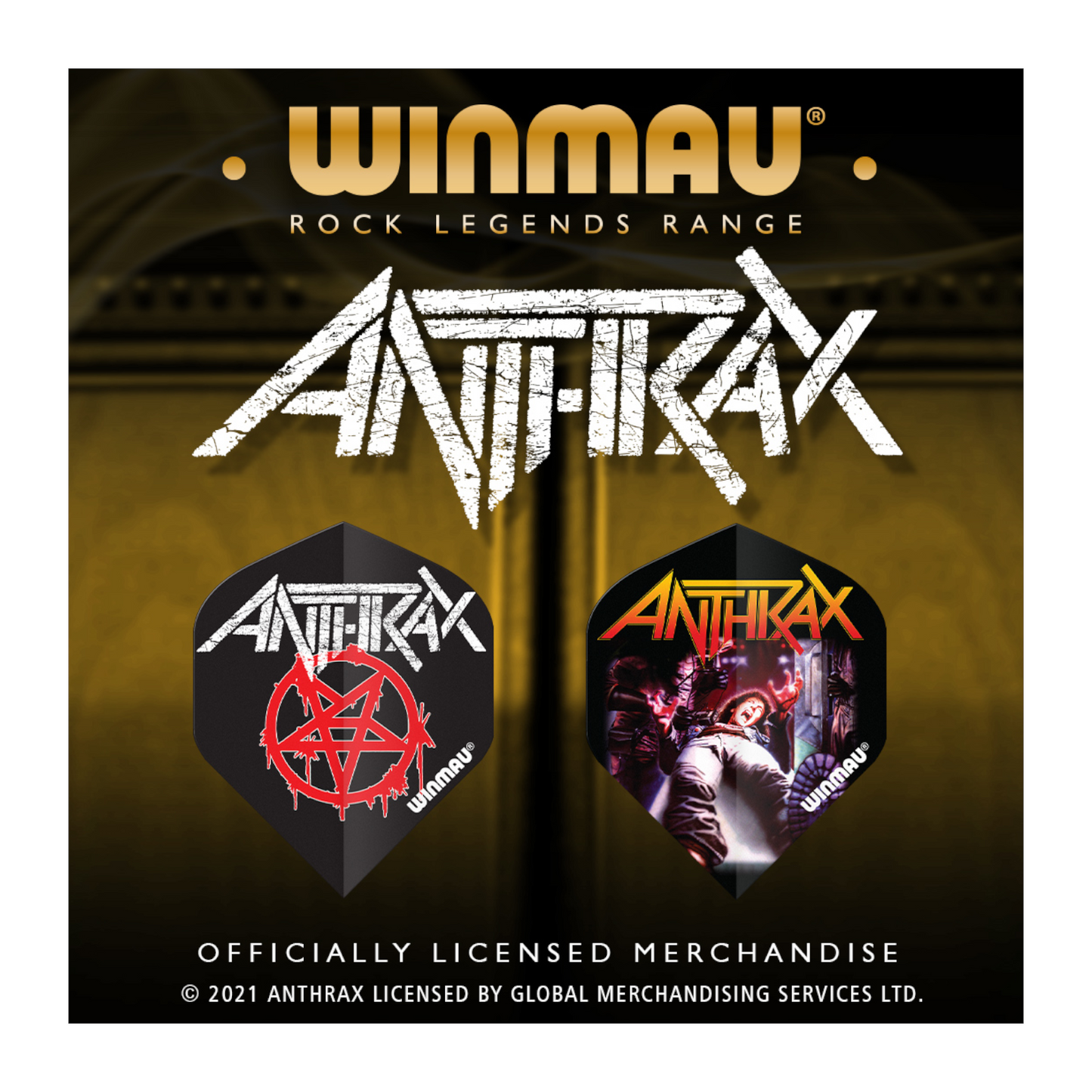 Dart Flight WINMAU Rhino Rock-Legenden "Anthrax"