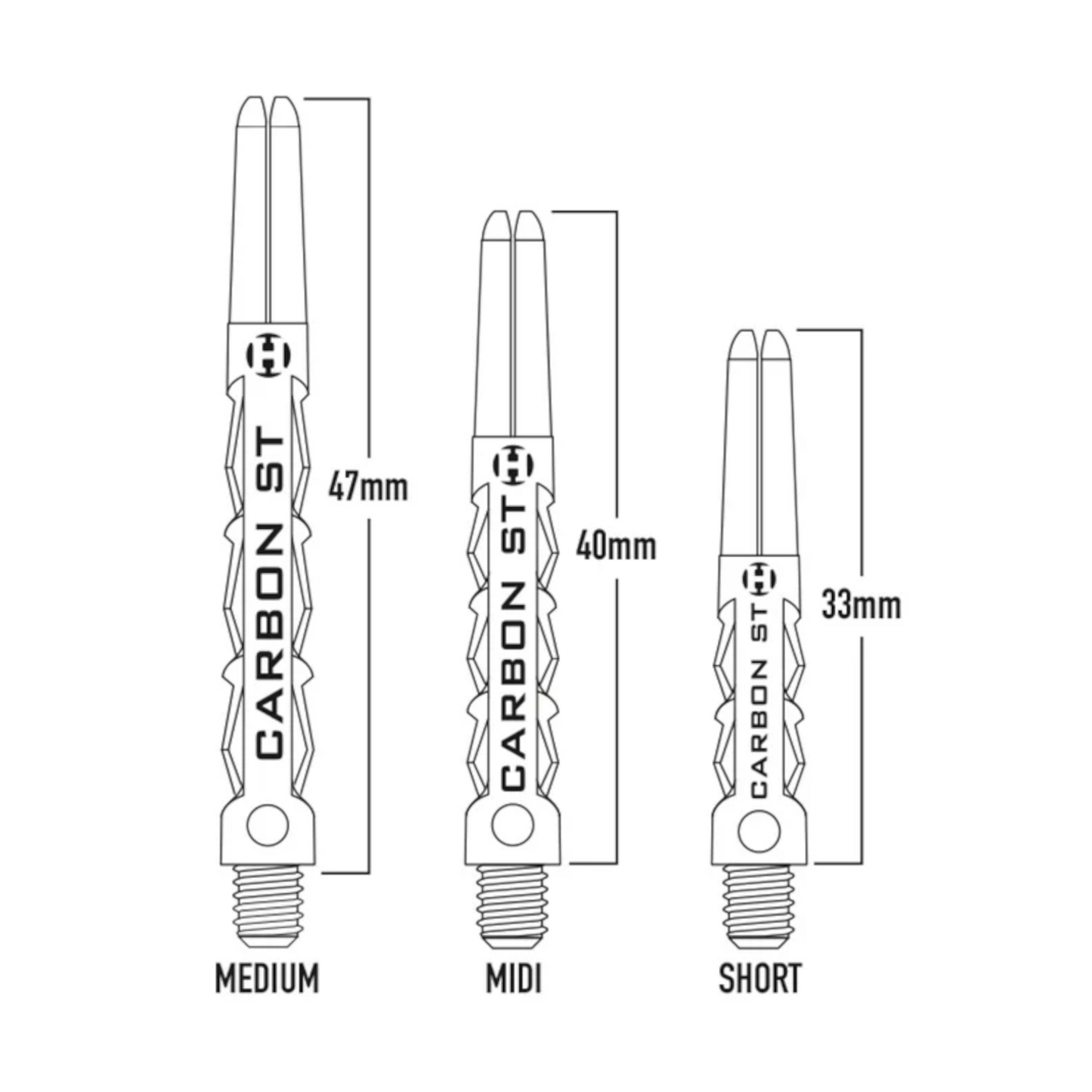 Dart Shaft HARROWS Carbon ST Shafts Yellow