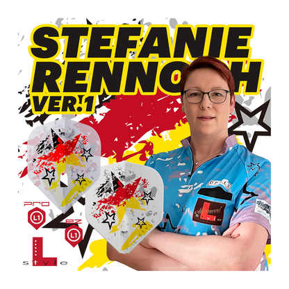 Dart Flights L-Style Signature Champagne Flight: L1EZ Standard Stefanie Rennoch White