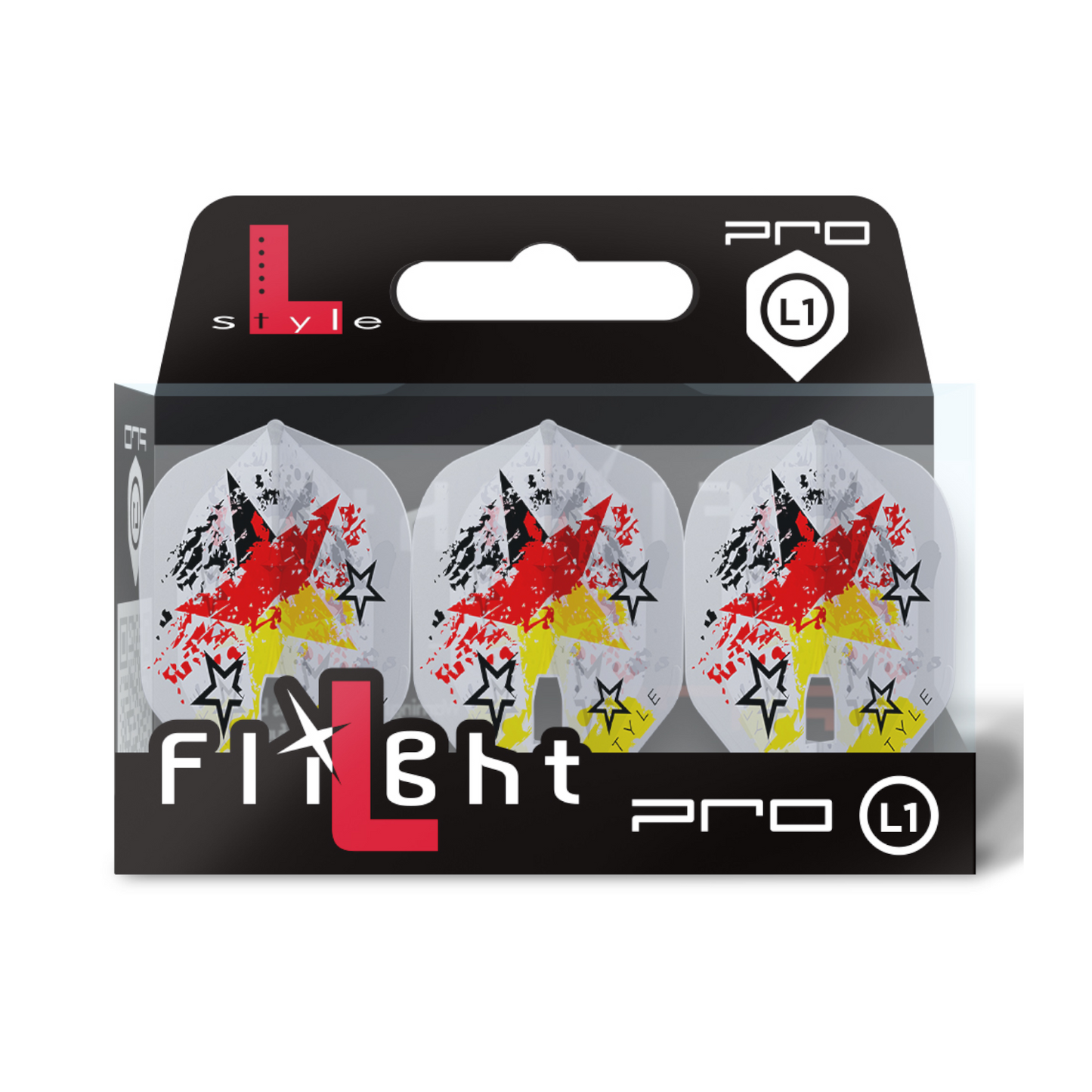 Dart Flights L-Style Signature Champagne Flight:  L1PRO Stefanie Rennoch Clear  White