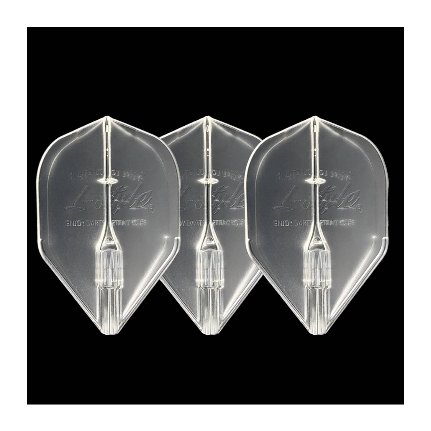 Dart Flights L-Style L1EZ Fantom Clear