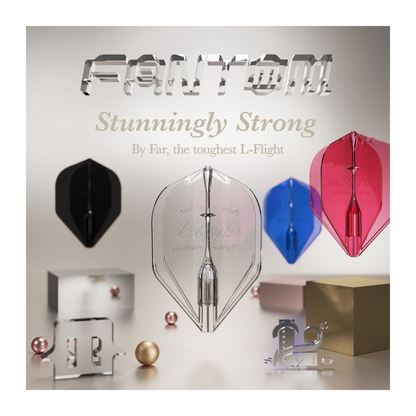 Dart Flights L-Style L1EZ Fantom Clear