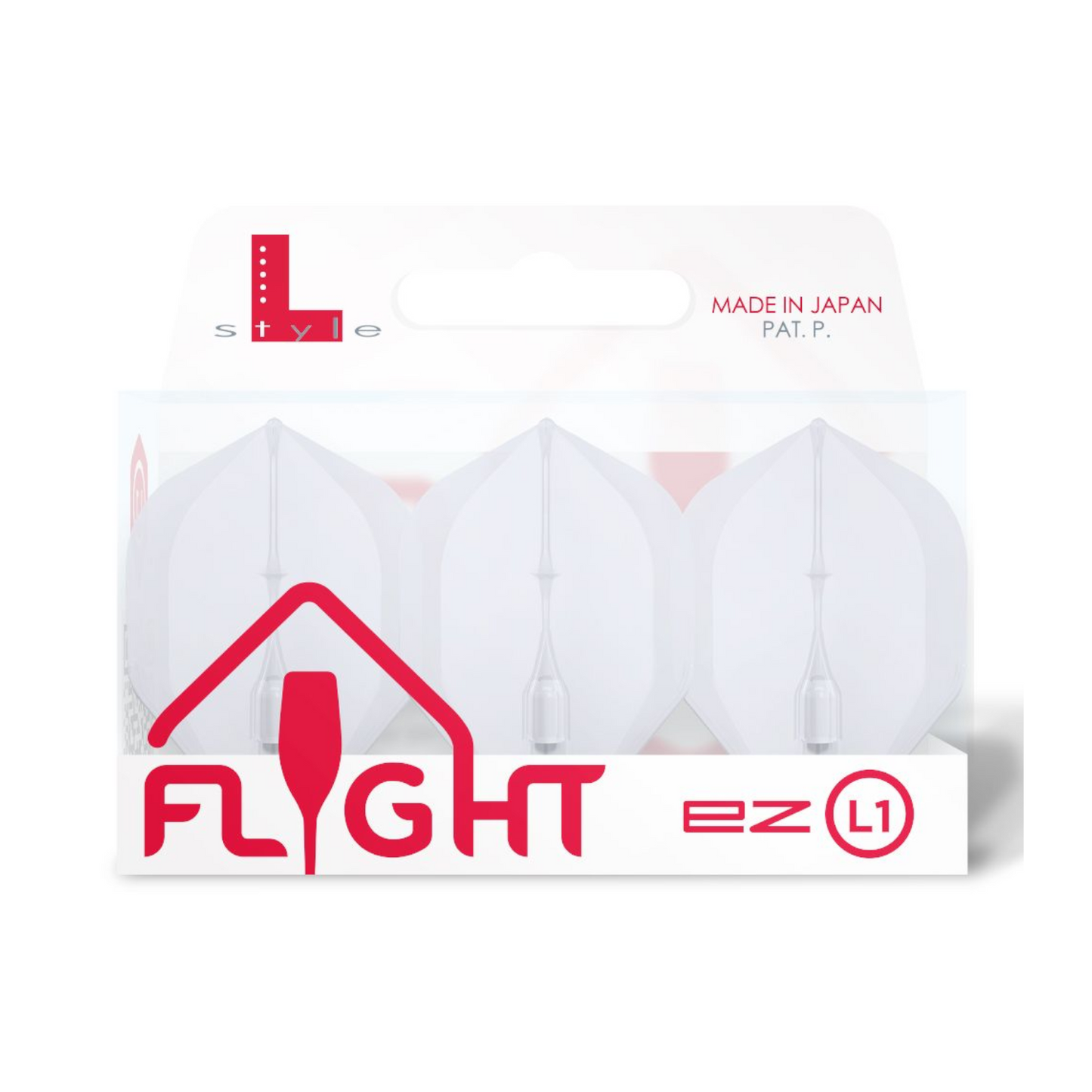 Dart Flights L-Style L1EZ Standard Clear White