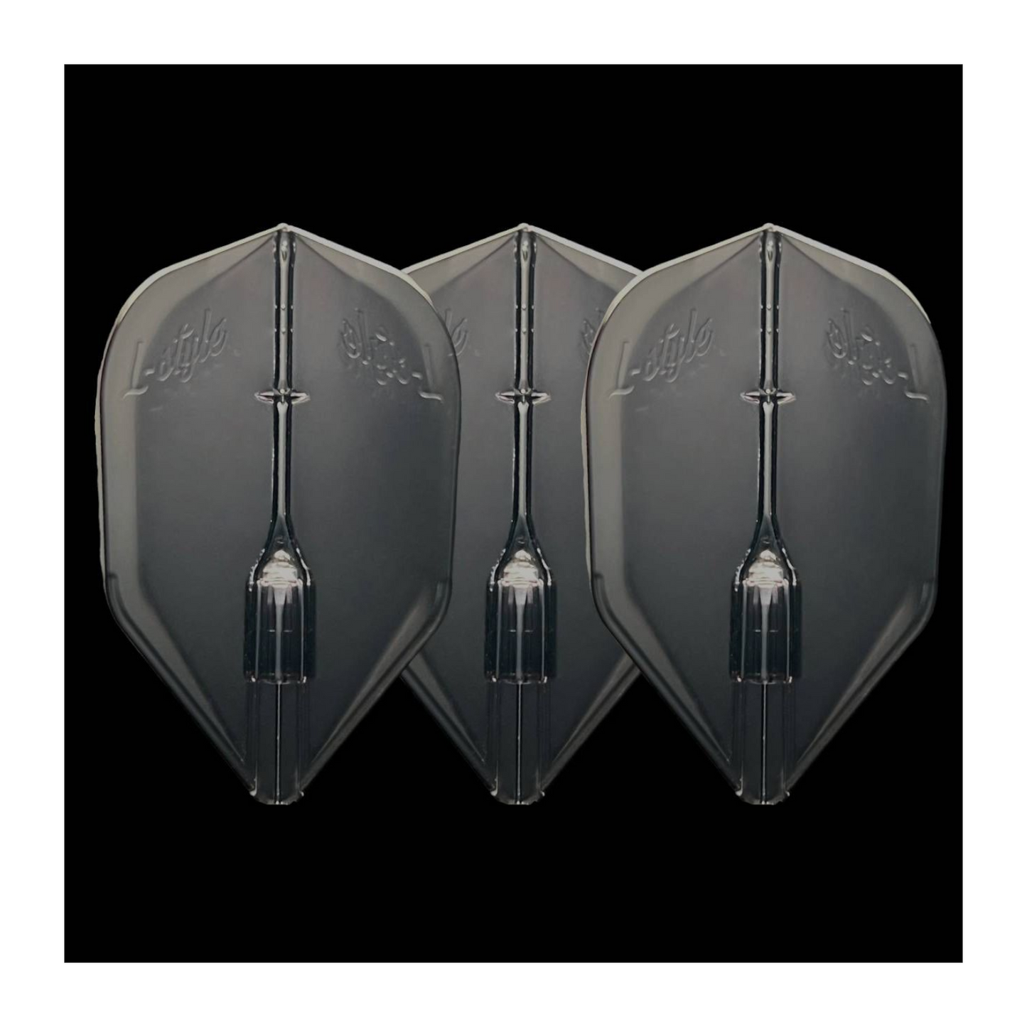 Dart Flights L-Style L3EZ Fantom Clear Black