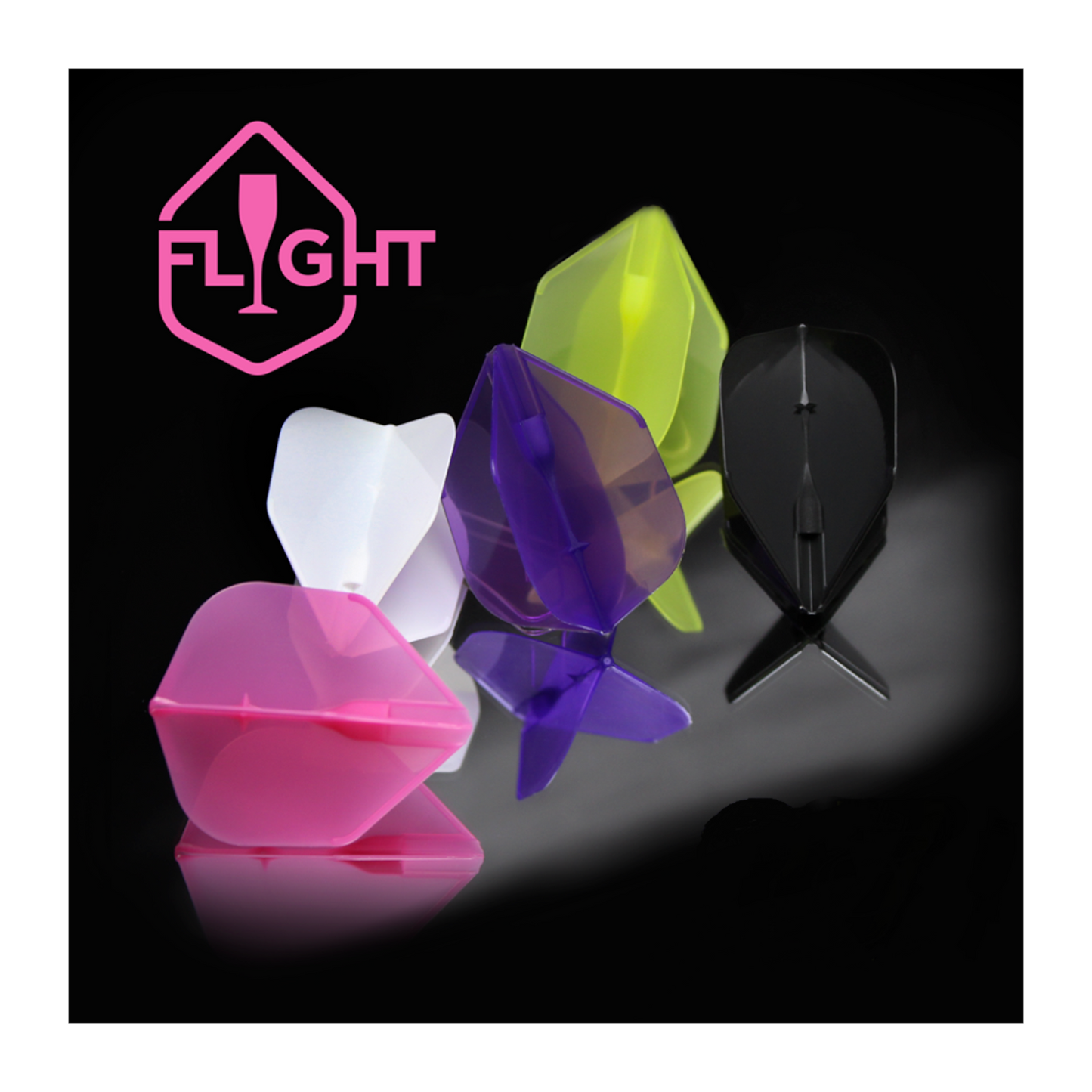 Dart Flights L-Style L3EZ Shape Clear Pink