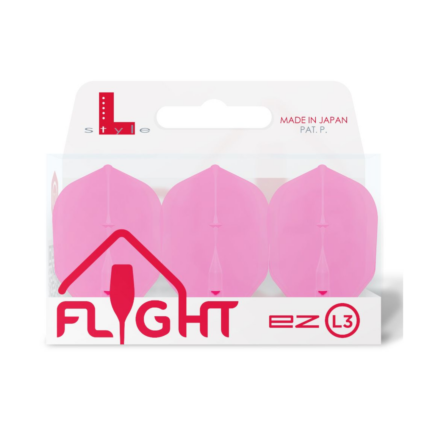 Dart Flights L-Style L3EZ Shape Clear Pink