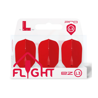 Dart Flights L-Style L3EZ Shape Red