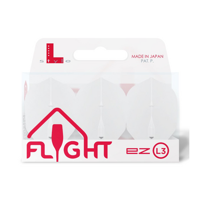 Dart Flights L-Style L3EZ Shape White