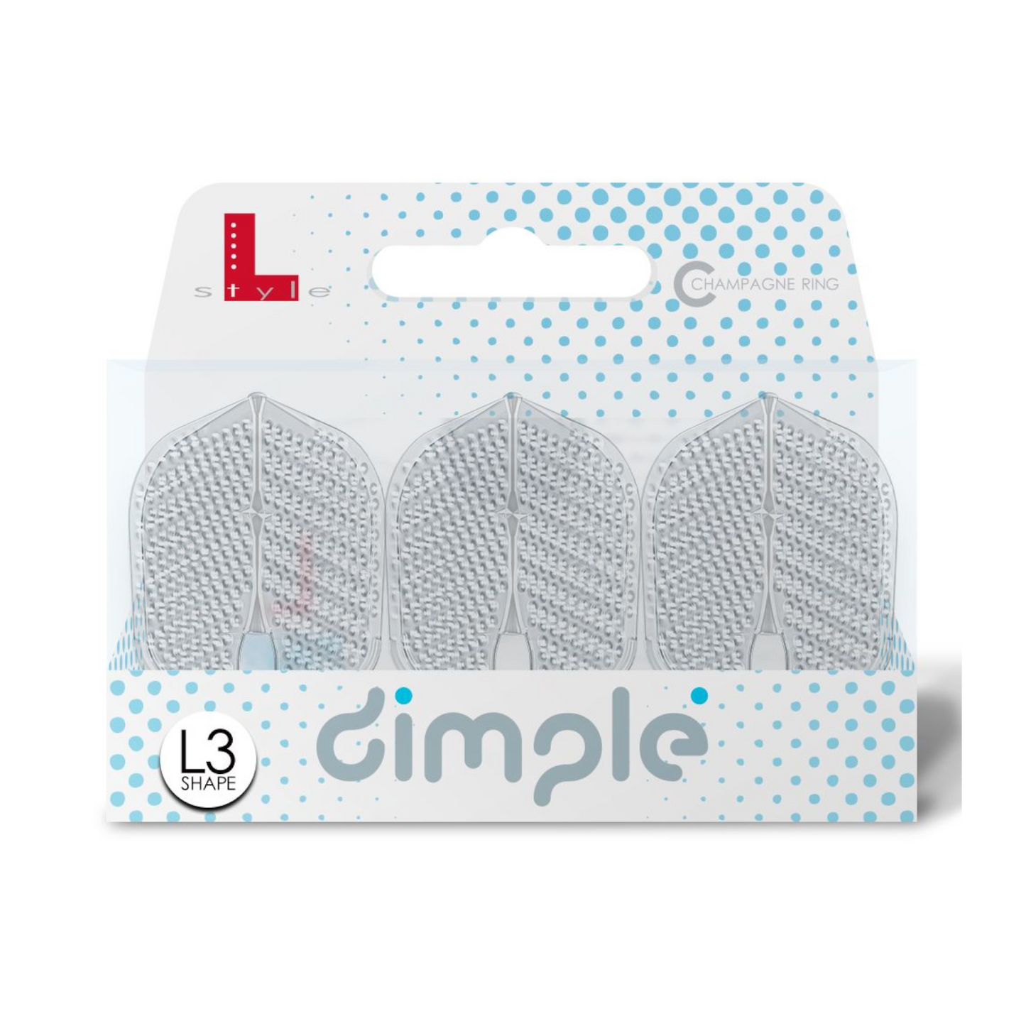 Dart Flights L-Style L3PRO DIMPLE Shape Clear B.