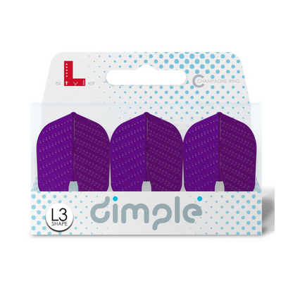 Dart Flights L-Style L3PRO DIMPLE Shape Deep Purple