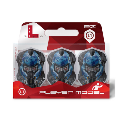Dart Flights L-Style Signature Champagne Flight: L1EZ Standard Berry Van Peer v4 Type A Clear White