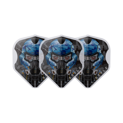 Dart Flights L-Style Signature Champagne Flight: L1EZ Standard Berry Van Peer v4 Type A Clear White